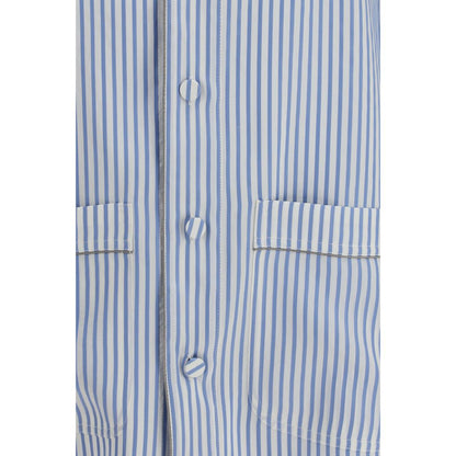 Pajamas by Tom Ford for women in silk multicolor, signature & striped features a enveloping silhouette, artfully capturing the enveloping essence of the Women's Silk Pajamas design for a sophisticated lounging look.