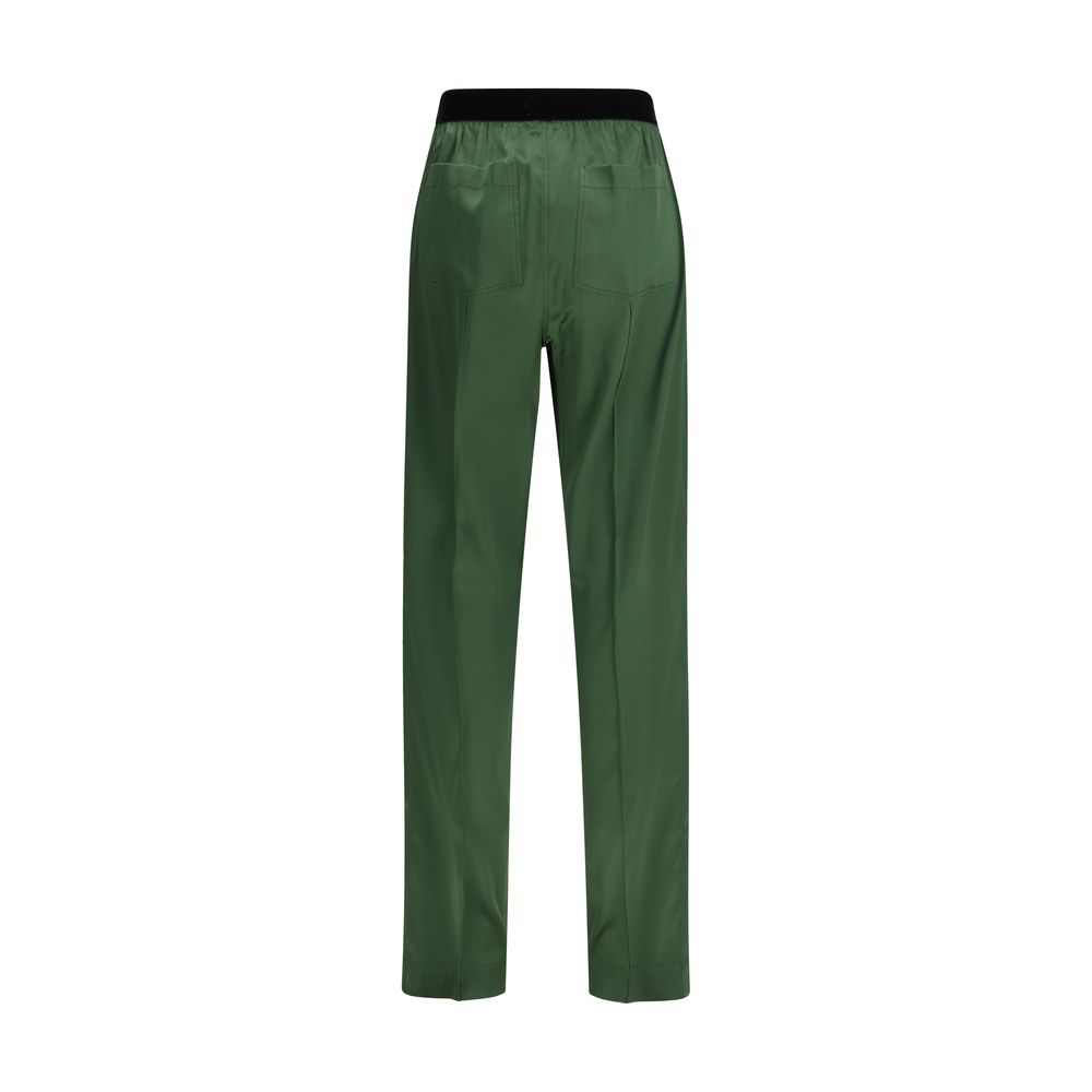 Trousers by Tom Ford for women in silk satin bicolour features a tailored silhouette with a tailored relaxed-fit & regular-fit, defined by its long and a sophisticated .