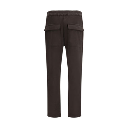 Sweatpants by Moncler x Rick Owens for men in cotton brown features a ergonomic athletic & regular-fit and with a ergonomic long, showcasing innovative for a ergonomic look.