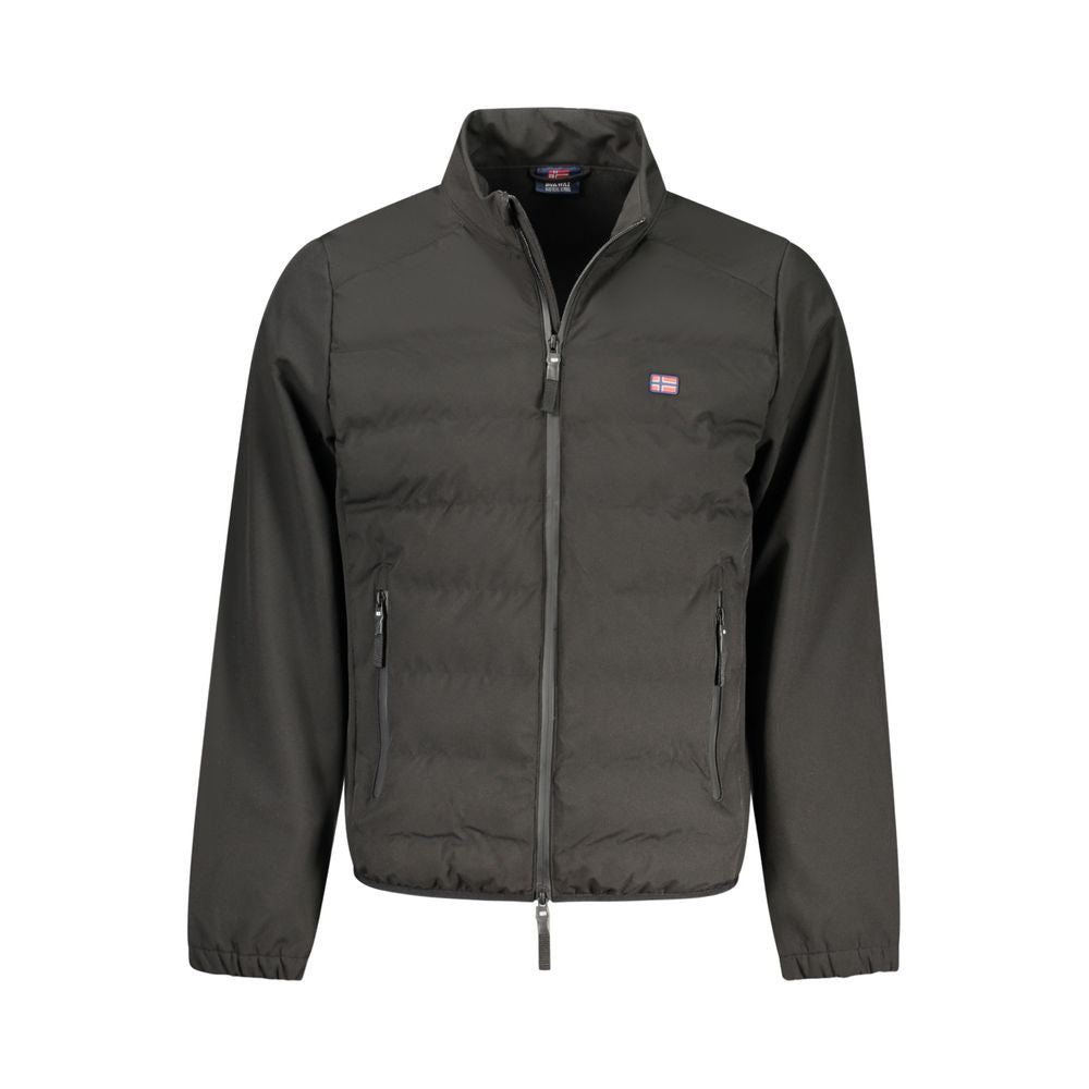 Windbreaker Jacket by Norway 1963 for men in polyester black presents a resilient silhouette, artfully detailed with a sophisticated and functional thermal & windproof for a resilient finish.