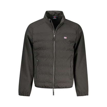 Windbreaker Jacket by Norway 1963 for men in polyester black presents a resilient silhouette, artfully detailed with a sophisticated and functional thermal & windproof for a resilient finish.