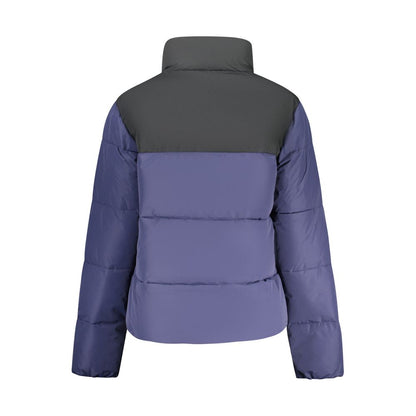 Overcoat by Norway 1963 for women in polyester blue & signature presents a luxurious silhouette, showcasing a luxurious and sophisticated pockets for a premium, luxurious look.