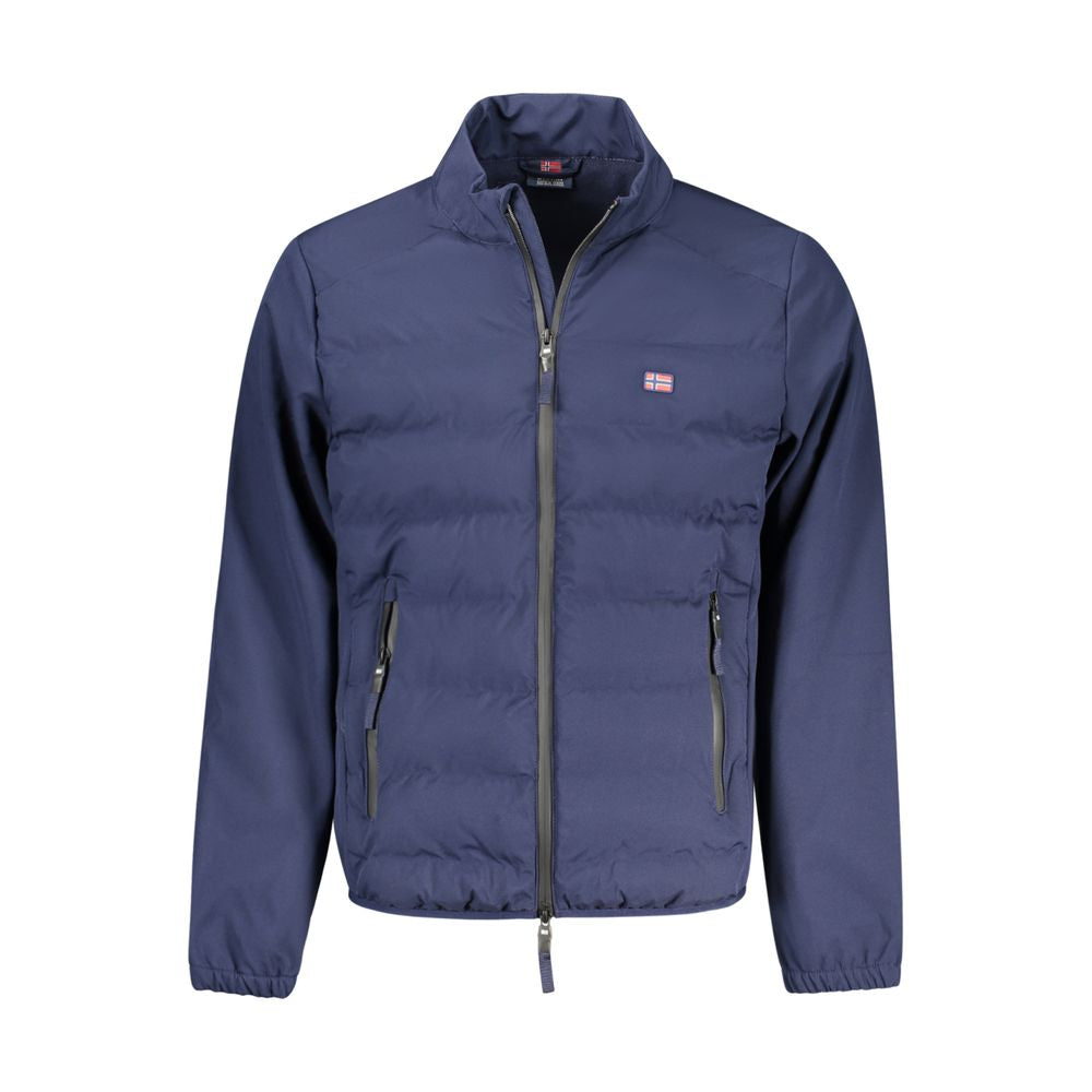 Windbreaker Jacket by Norway 1963 for men in polyester blue showcases a modern silhouette, integrating thermal & windproof and a modern for a sophisticated finish.