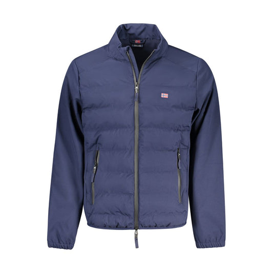 Windbreaker Jacket by Norway 1963 for men in polyester blue showcases a modern silhouette, integrating thermal & windproof and a modern for a sophisticated finish.