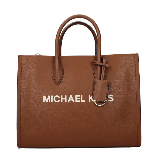 Handbag by Michael Kors for women in leather brown features a refined silhouette, showcasing a secure , organized , and versatile adjustable-strap for a refined finish.