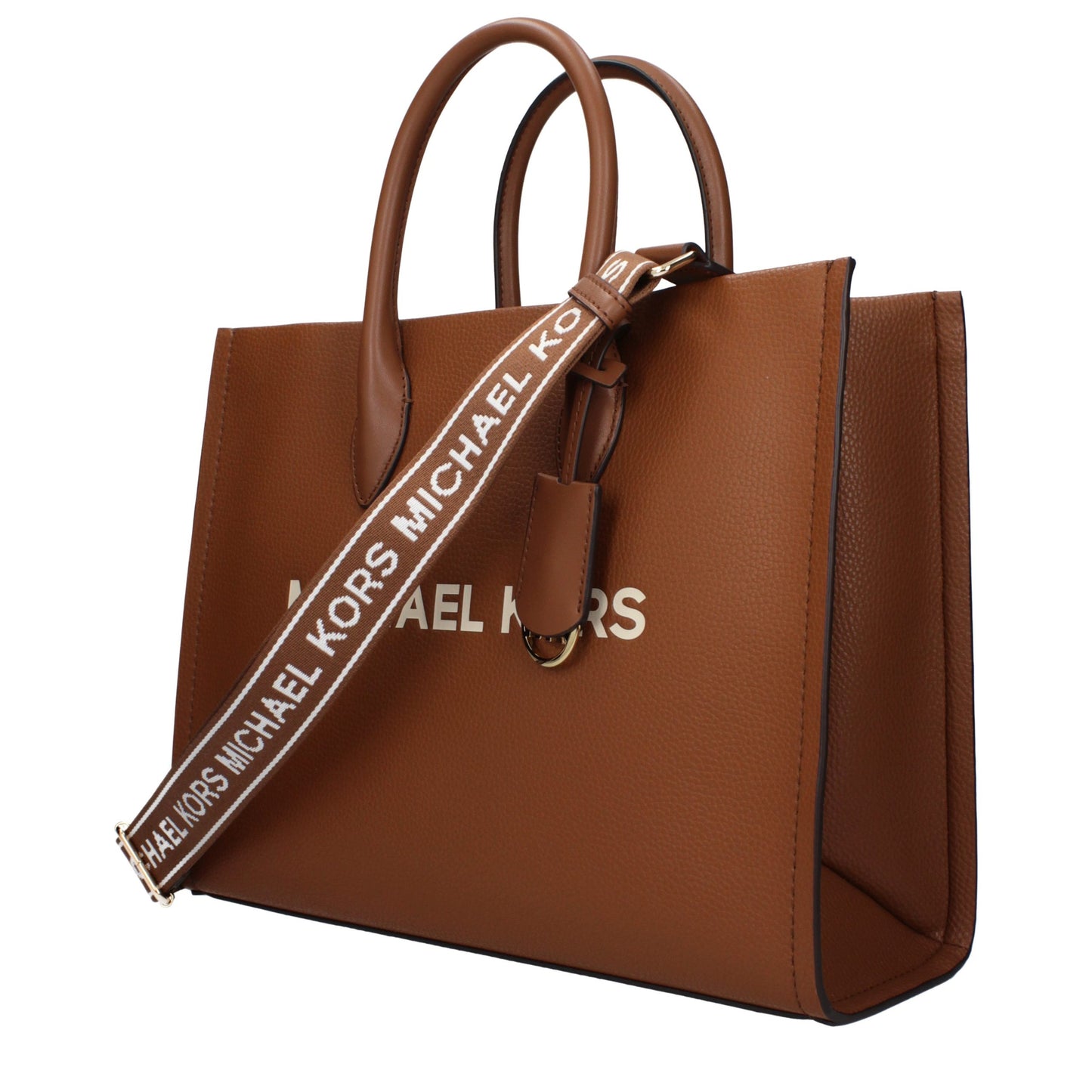 Handbag by Michael Kors for women in leather brown features an refined silhouette, showcasing a secure , ample , and versatile adjustable-strap for a sophisticated refined aesthetic.