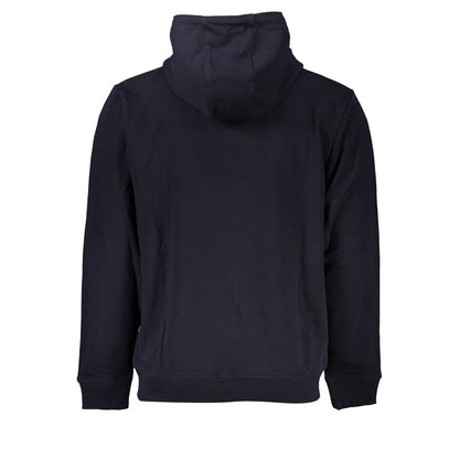 Hooded Sweatshirt Hoodie by Tommy Hilfiger for men in cotton polyester blue features a slouchy chic silhouette, detailed with a slouchy chic and a signature for an elevated aesthetic.