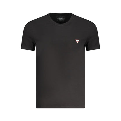 Guess Jeans City Men's Slim Stretch Organic Cotton Activewear T-Shirt - Black Print