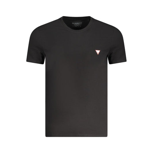 Guess Jeans City Men's Slim Stretch Organic Cotton Activewear T-Shirt - Black Print