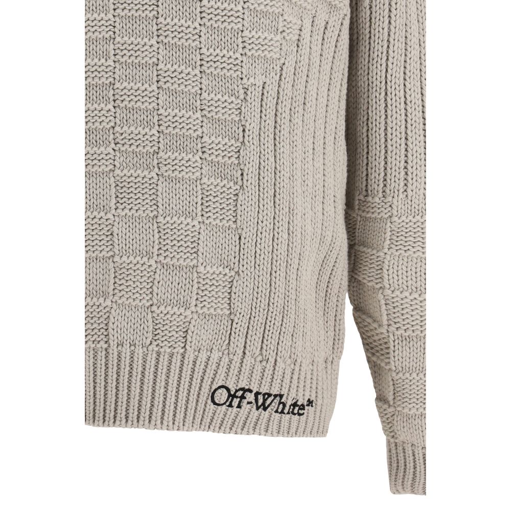 Sweatshirt by Off-White for men in cotton beige & white features an magnificent silhouette, showcasing a sophisticated and detail for a truly magnificent finish.