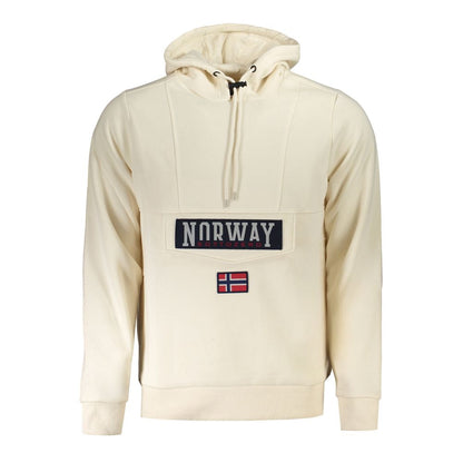 Hooded Sweatshirt Hoodie by Norway 1963 for men in cotton polyester beige features a authentic silhouette, showcasing a sophisticated hooded neckline and authentic detail for a refined finish.