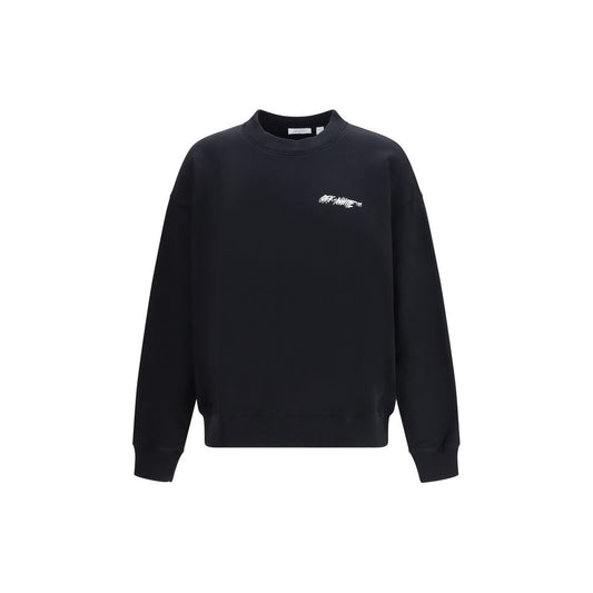 Sweatshirt by Off-White for men in cotton black & white presents a smart casual silhouette, featuring a smart casual crew neckline and for a sophisticated look.