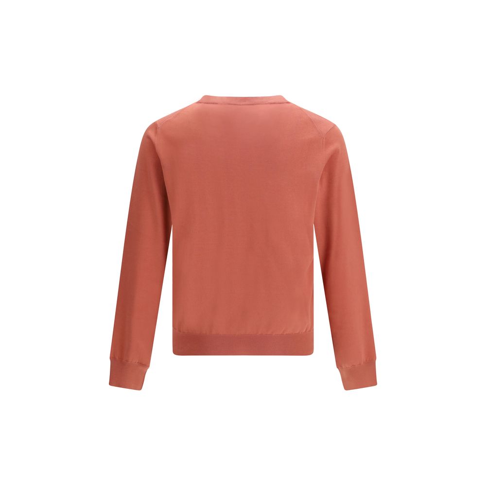 Sweatshirt by Brunello Cucinelli for men in cotton natural & orange features an magnificent silhouette, showcasing a sophisticated round neckline and detail for a truly magnificent finish.