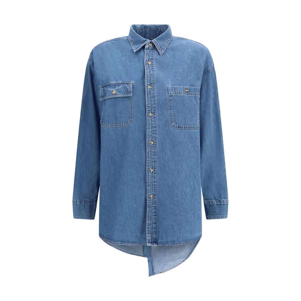 Shirt by E.L.V. DENIM for women in denim cotton blue presents a discerning silhouette, showcasing a sophisticated and long-sleeve for a truly discerning finish.