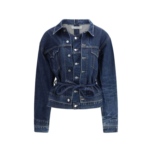 Trucker Jacket by E.L.V. DENIM for women in denim cotton blue presents a effortlessly chic silhouette, showcasing a sophisticated and premium pockets for a truly effortlessly chic finish.