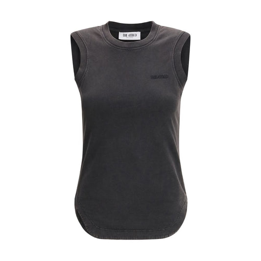 Activewear T-Shirt by The Attico for women in cotton black features a dynamic silhouette with sleeveless and enhanced by functional .