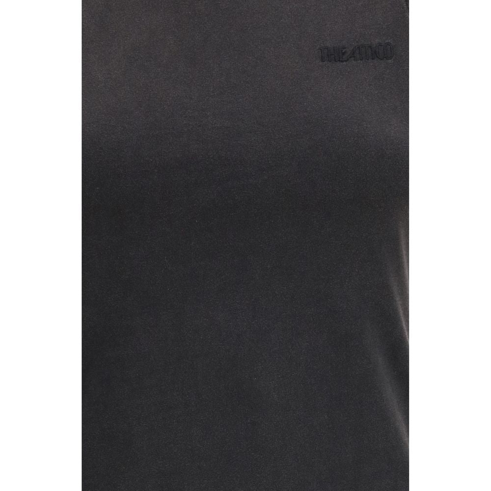 Activewear T-Shirt by The Attico for women in cotton black features a versatile silhouette, showcasing a versatile and detailed with high-performance for a premium look.