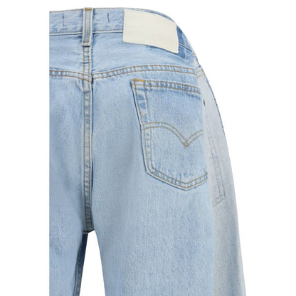 Jeans by E.L.V. DENIM for women in denim cotton blue features an refined tailoring silhouette, showcasing a premium regular-fit & wide with a low rise and long cut for a refined tailoring look.