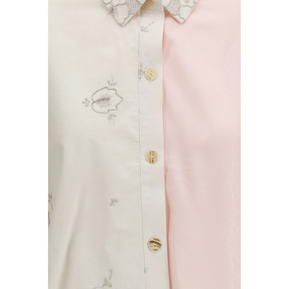 Shirt by E.L.V. DENIM for women in denim cotton multicolor, patterned & floral showcases a sharp silhouette, elegantly detailed with a sharp and sharp .