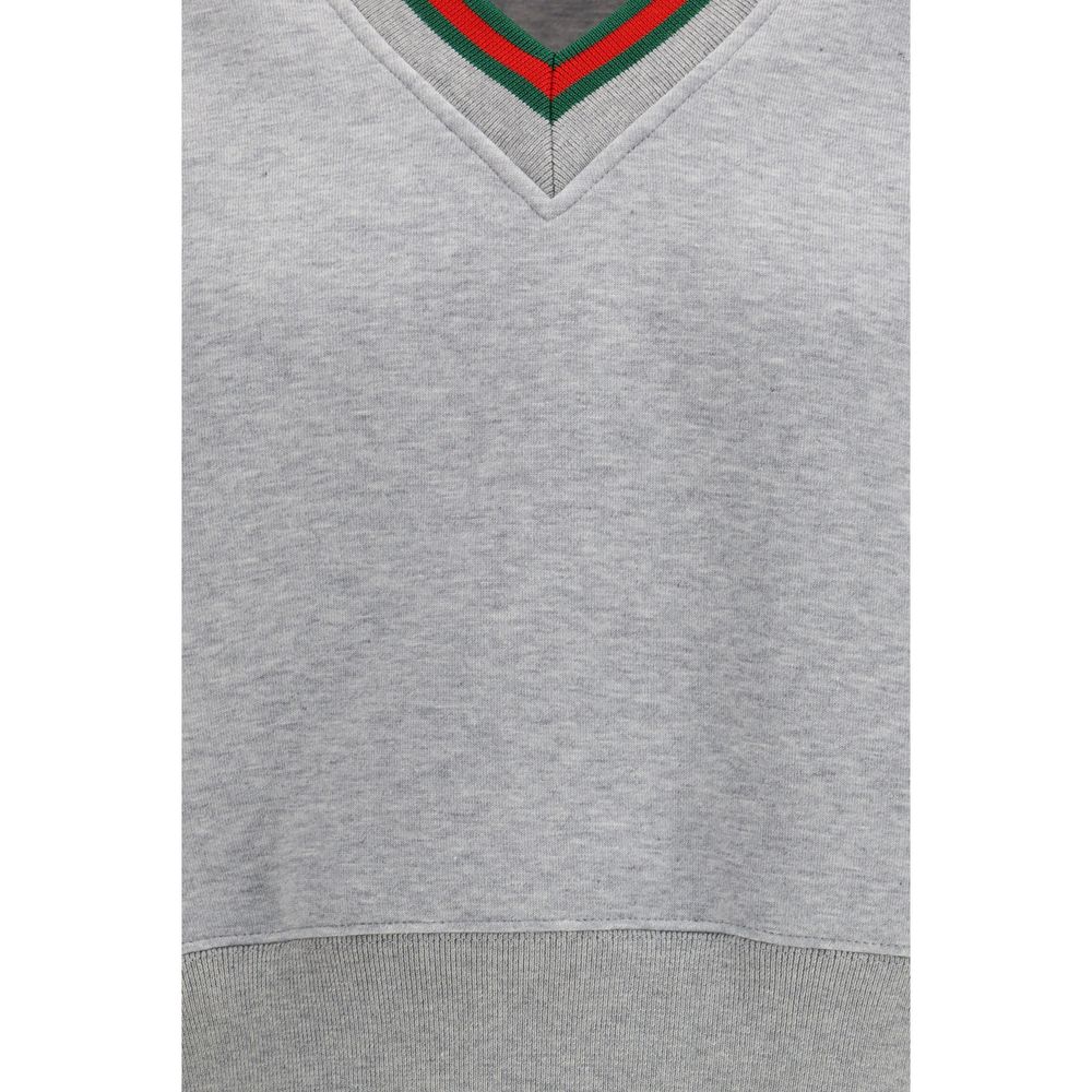 Activewear Sweatshirt by Gucci for women in cotton gray & light-grey features an contemporary silhouette with , refined detailing, and an contemporary for a sophisticated performance look.