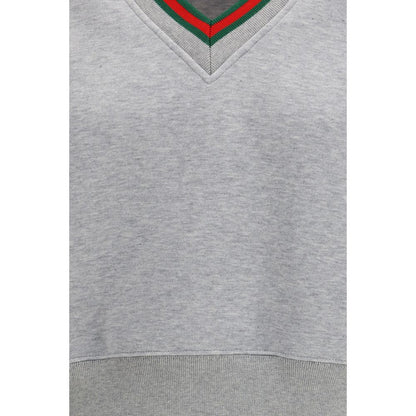 Activewear Sweatshirt by Gucci for women in cotton gray & light-grey features an contemporary silhouette with , refined detailing, and an contemporary for a sophisticated performance look.