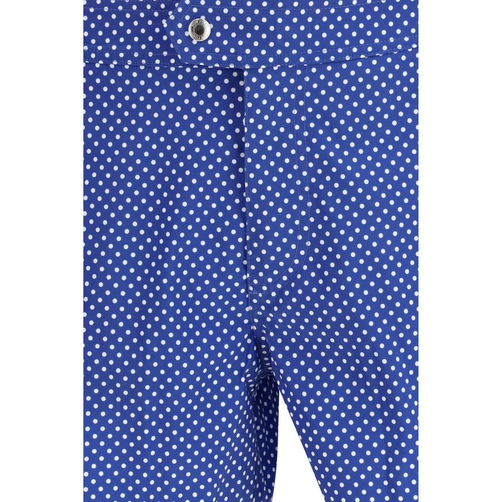 Short Trousers by Tom Ford for men in polyester blue & print, featuring a effortlessly chic relaxed-fit & regular-fit and short with a effortlessly chic .