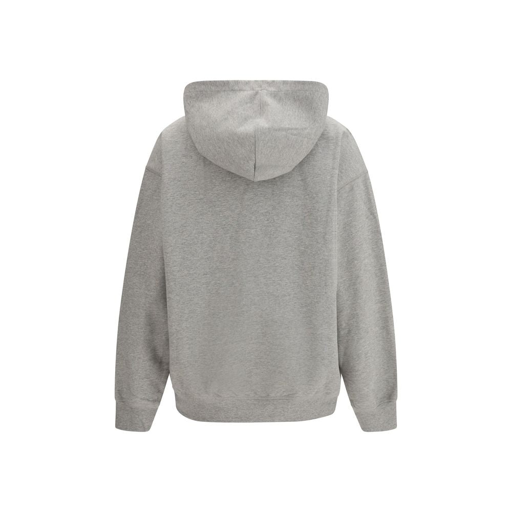 Sweatshirt Hoodie by Ganni for women in cotton gray & print features a edgy silhouette, detailed with a edgy hooded neckline and for a refined finish.