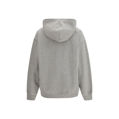 Sweatshirt Hoodie by Ganni for women in cotton gray & print features a edgy silhouette, detailed with a edgy hooded neckline and for a refined finish.
