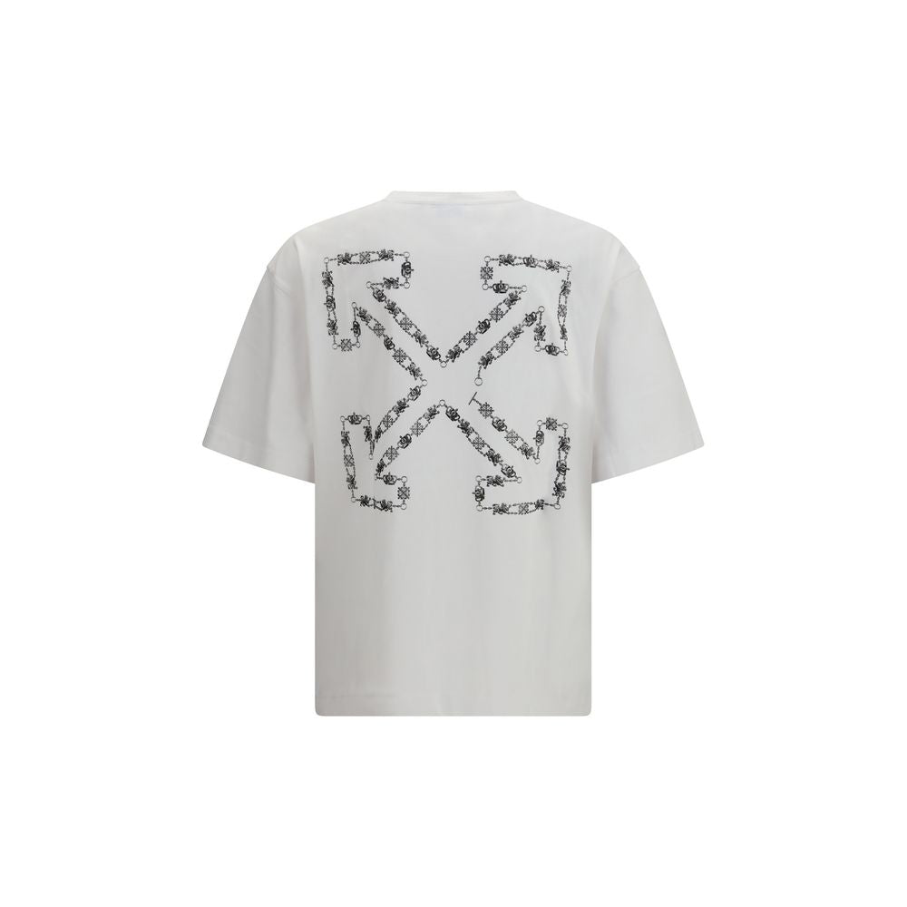 Activewear T-Shirt by Off-White for men in cotton white features a sporty silhouette with and , showcasing innovative for a sporty finish.