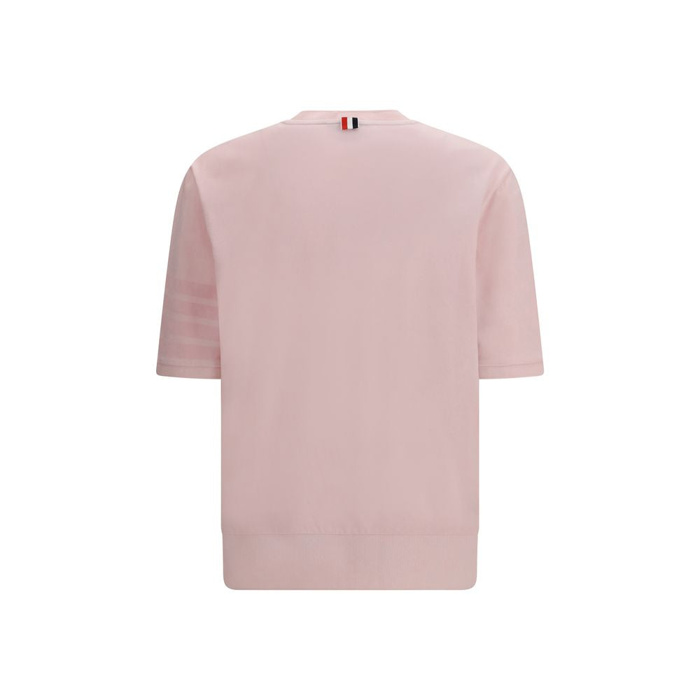T-Shirt by Thom Browne for men in cotton multicolor & signature showcases a chic silhouette, artfully detailed with a chic crew neckline and for a chic finish.