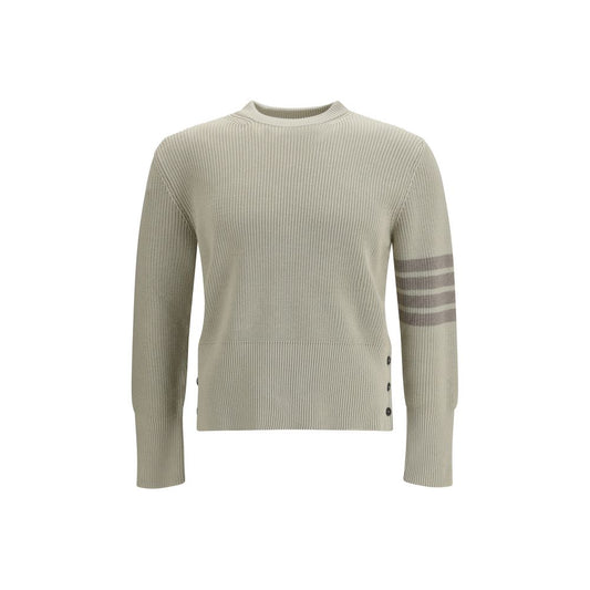 Sweatshirt by Thom Browne for men in cotton beige, signature & striped features an exquisite silhouette, showcasing and round neckline details for a exquisite look.