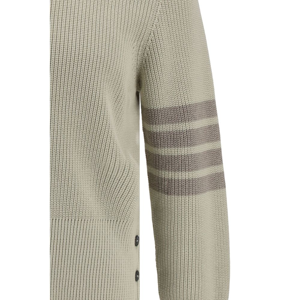 Sweatshirt by Thom Browne for men in cotton beige, signature & striped features an magnificent silhouette, showcasing a sophisticated and detail for a truly magnificent finish.