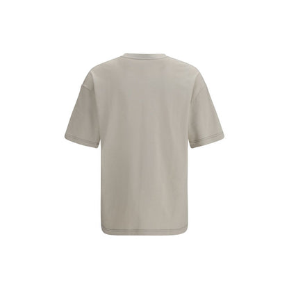 T-Shirt by Lemaire for men in linen & cotton beige showcases a chic silhouette, artfully detailed with a chic crew neckline and for a chic finish.