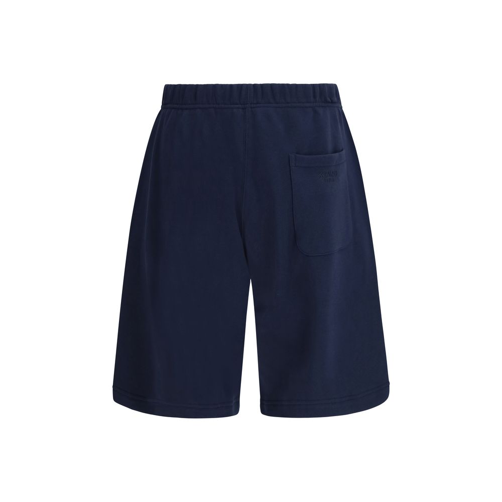 Bermuda Shorts by Kenzo for men in cotton blue features an nuanced silhouette, showcasing a nuanced regular-fit with a short cut and for a sophisticated, premium finish.
