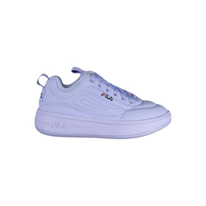 Athletic Sneakers by Fila for women in polyester blue presents a sleek silhouette, perfectly capturing the athletic style essence of Women's Athletic Polyester Sneakers with its sleek design and premium finish.