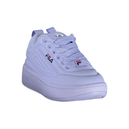 Athletic Sneakers by Fila for women in polyester blue showcases an impeccable silhouette, defined by an impeccable athletic style design that perfectly captures the essence of the Women's Athletic Polyester Sneakers.