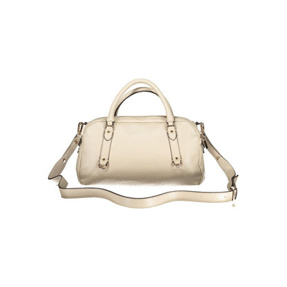 This Handbag by Guess Jeans for women in polyurethane and beige & signature presents a sculptural silhouette featuring a secure snap & zipper, ample built-in-compartments, and versatile shoulder-strap & detachable-strap for a sculptural finish.
