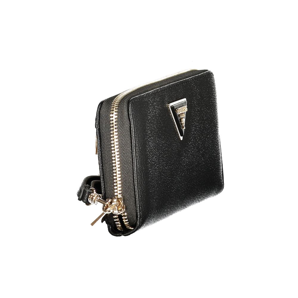 Cardholder Wallet by Guess Jeans for women in polyurethane black presents a refined silhouette, artfully capturing the essence of the Laurel Polyurethane Cardholder Wallet design with sophisticated card-organization coin-purse for a refined look.