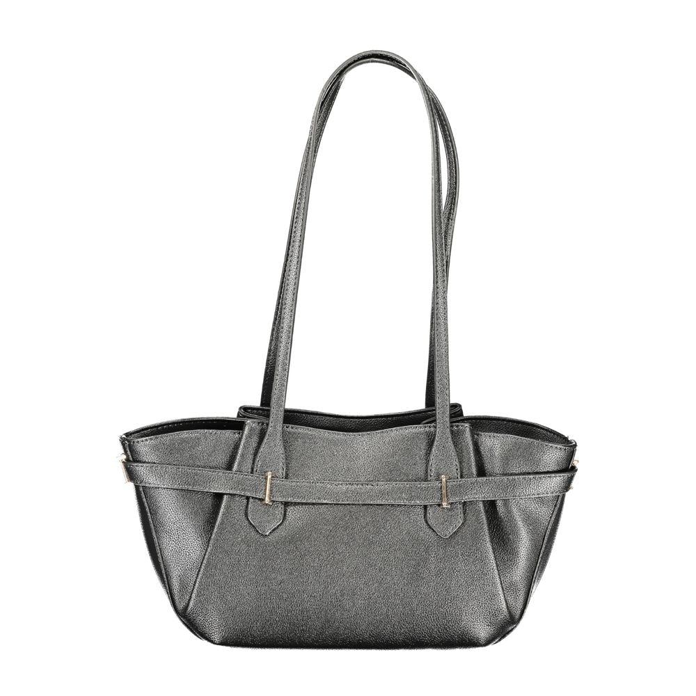 Handbag by Guess Jeans for women in polyurethane black features a exquisite silhouette, showcasing a secure snap & zipper and exquisite external-pockets & internal-pockets with versatile handle for a exquisite finish.