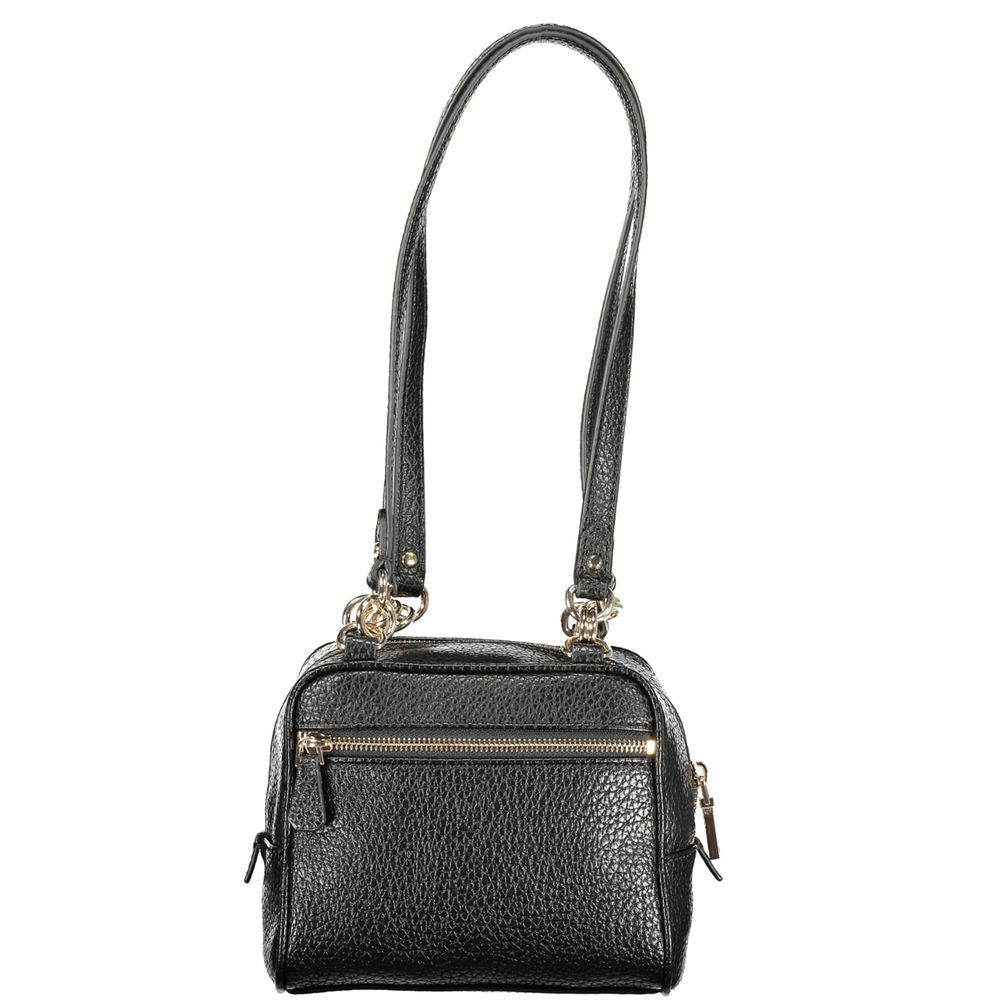 Handbag by Guess Jeans for women in polyurethane black presents a ornamental silhouette, showcasing a secure zipper, ample external-pockets, internal-pockets & cardholder, and versatile handle for a ornamental finish.