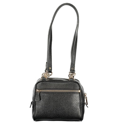 Handbag by Guess Jeans for women in polyurethane black presents a ornamental silhouette, showcasing a secure zipper, ample external-pockets, internal-pockets & cardholder, and versatile handle for a ornamental finish.