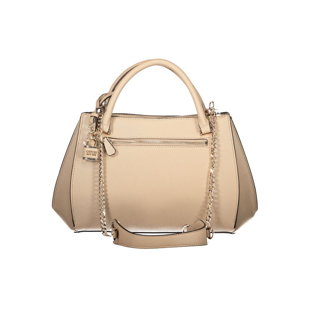 Tote Handbag by Guess Jeans for women in polyurethane pink presents a ornamental silhouette, showcasing a secure snap & zipper, ample external-pockets & internal-pockets, and versatile shoulder-strap & handle for a ornamental finish.