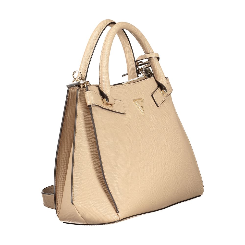 Tote Handbag by Guess Jeans for women in polyurethane pink features a refined silhouette, showcasing a secure snap & zipper, organized external-pockets & internal-pockets, and versatile shoulder-strap & handle for a refined finish.