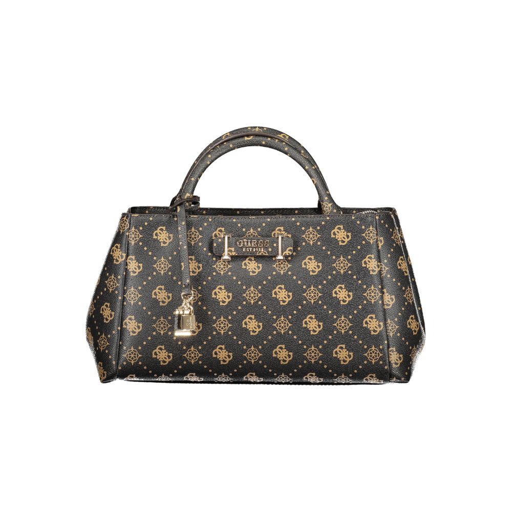 Crossbody Tote Handbag by Guess Jeans for women in polyurethane brown, signature & print features a refined silhouette, showcasing a secure , organized external-pockets, and versatile crossbody-strap, shoulder-strap, adjustable-strap & handle for a refined finish.