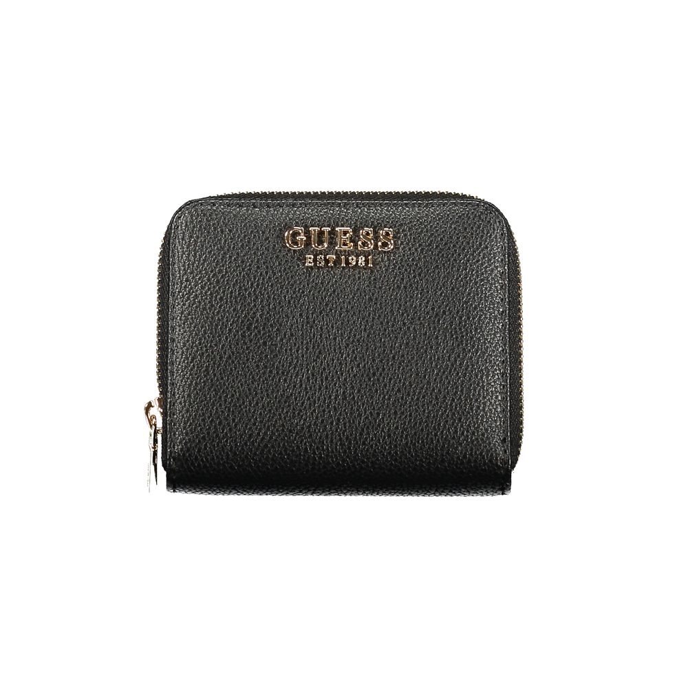 Guess Jeans Laurel Polyurethane Cardholder Wallet - Black Signature