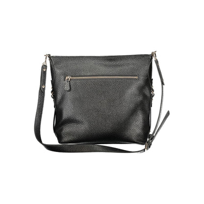 Evening Handbag by Guess Jeans for women in polyurethane black features an refined silhouette, showcasing a secure zipper, ample external-pockets & internal-pockets, and versatile shoulder-strap & adjustable-strap for a sophisticated refined aesthetic.