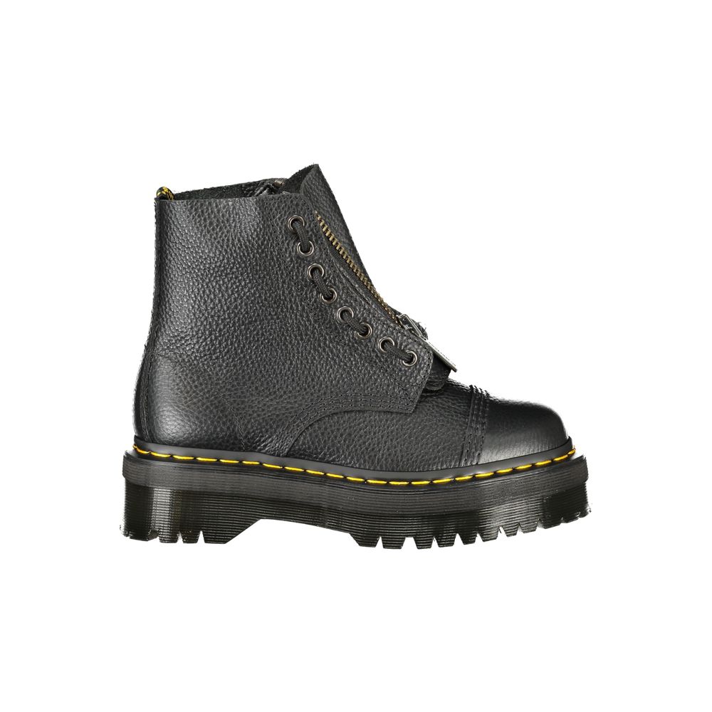 Platform Wedge Ankle Boots by Dr. Martens for women in polyester polyurethane leather black features an performance-driven Heart Women's Polyester Polyurethane Leather Platform Wedge Ankle Boots silhouette, defined by a sophisticated platform wedge and a performance-driven .