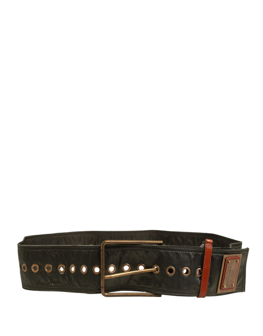 Belt by Dolce & Gabbana for men in calf leather black & gold features a artisanal-chic design, artfully capturing the essence of the Calf Leather Belt with a artisanal-chic finish.
