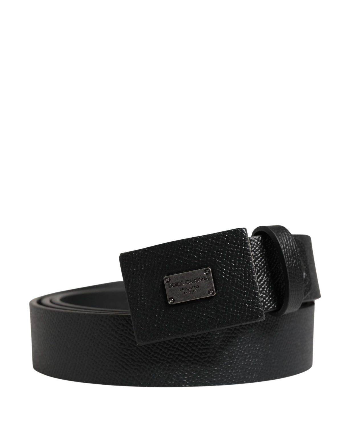 Dolce & Gabbana Calfskin Leather Belt - Black