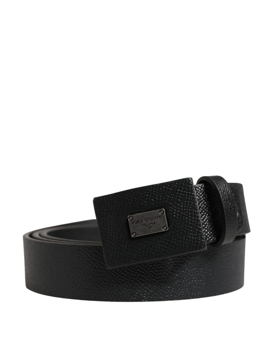 Dolce & Gabbana Calfskin Leather Belt - Black